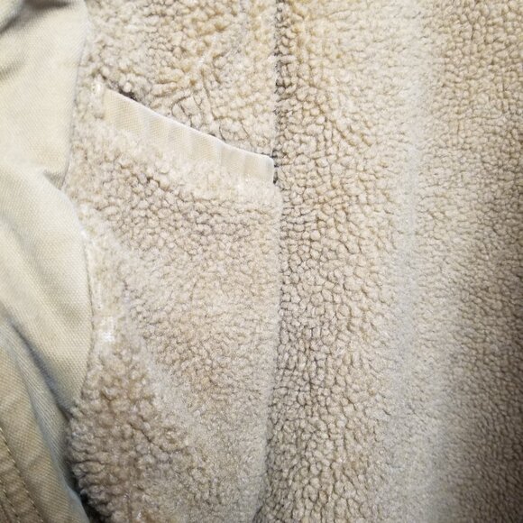 Colebrook Men's Duck Canvas Sherpa Fleece Lined Chore Barn Brown Jacket Sz XL - Picture 6 of 8